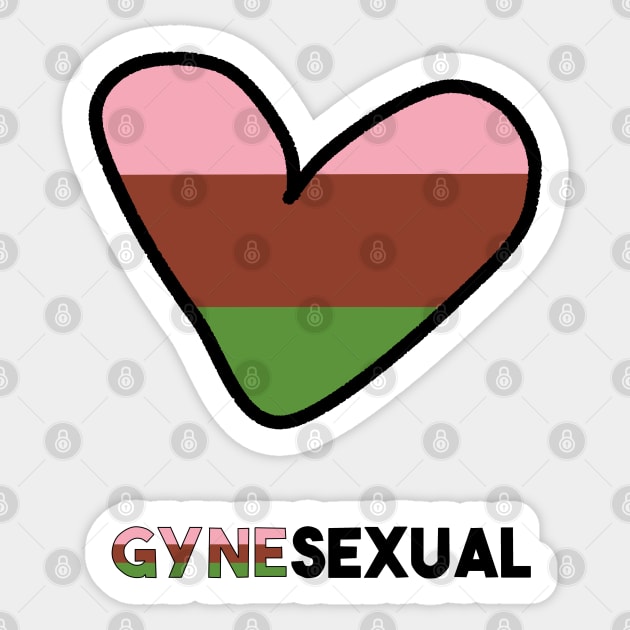 LGBTQ+ Gynesexual Heart- Love Sticker by Vtheartist